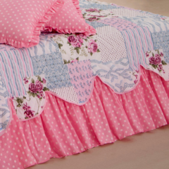 KIT COBRE LEITO CASAL QUEEN SIZE BELIZE 06 PEÇAS ROSA - comprar online