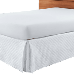 Saia Para Cama Box Solteiro Matelada Impermeável - Branco - comprar online
