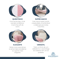 COBERDROM SOLTEIRO MANTA SHERPA 01 PEÇA - ROSÊ - loja online