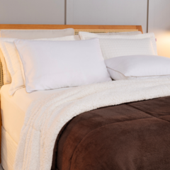 COBERDROM CASAL KING MANTA SHERPA 01 PEÇA - TABACO - Bom Bordado - Loja online de Enxovais
