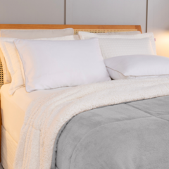 COBERDROM CASAL KING MANTA SHERPA 01 PEÇA - CINZA na internet