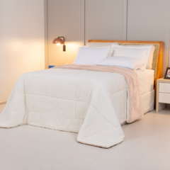 COBERDROM CASAL KING MANTA SHERPA 01 PEÇA - SAL ROSA - Bom Bordado - Loja online de Enxovais