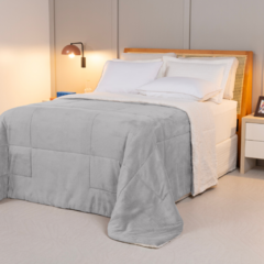 COBERDROM CASAL KING MANTA SHERPA 01 PEÇA - CINZA - comprar online