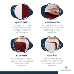 COBERDROM CASAL KING MANTA SHERPA 01 PEÇA - VINH0 - comprar online