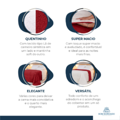 COBERDROM CASAL KING MANTA SHERPA 01 PEÇA - VERMELHO na internet