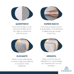 COBERDROM CASAL KING MANTA SHERPA 01 PEÇA - CINZA - comprar online