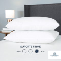 KIT 2 TRAVESSEIROS SOFTY COM SUPORTE FIRME ANTIALÉRGICO - BRANCO - comprar online