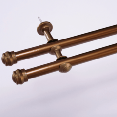 Varão Duplo para Cortina de 4 Metros Espessura 19mm - Ouro Velho - comprar online