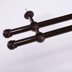 Varão Duplo para Cortina de 2 Metros Espessura 19mm - Tabaco - comprar online