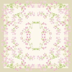 Grace _ Lenço de Seda Pura _ 90 X 90 cm