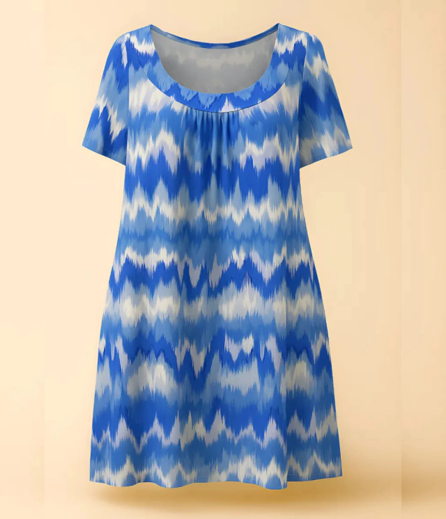 Vestido de seda fria estampado