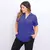 Camisa Cuello Mao Mujer Manga Corta De Vestir Talles Grandes