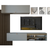 RACK TV TABLES HOME 1111 2.20MT COLGAR NOGAL/GRIS