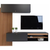RACK TV TABLES HOME 1111 2.20MT COLGAR OLMO/NEGRO