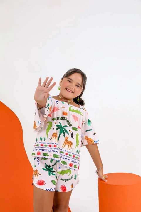 Conjunto Infantil Menina Amazônia - comprar online