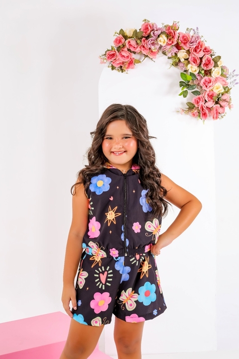 Conjunto Flower Black