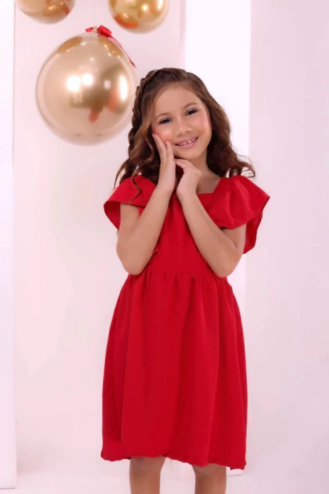 Vestido Infantil Vermelho