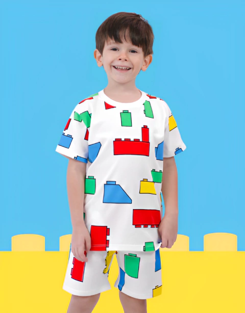 Bermuda Blocos Coloridos - comprar online