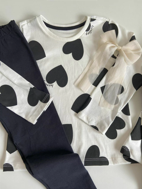 Conjunto Black Manga Longa