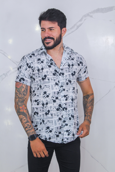 CAMISARIA MICKEY QUADRINHOS SLIM