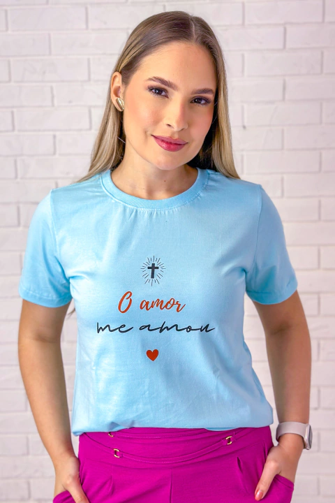 TSHIRT O AMOR ME AMOU - G