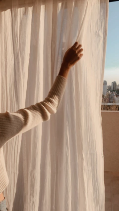 Imagen de 2 paños de cortina de gasa - Presillas