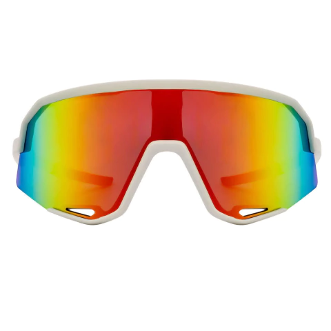 Óculos de Sol Aspen Branco Laranja Espelhado