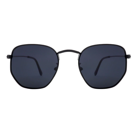 ÓCULOS DE SOL HEXAGONAL - PRETO