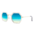 O Óculos de Sol Bélgica Cristal Acqua possui um design moderno, em formato geométrico, detalhes em acetato em volta das lentes em cristal, armação em metal e lentes acqua. Todas as nossas lentes possuem a melhor proteção UVA + UVB, a UV400, além disso são
