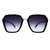 O Óculos de Sol Lily Preto confeccionado em acetato na cor preta com ponte e detalhes laterais em metal de banho rosê, lentes na cor roxo degradê. Todas as nossas lentes possuem a melhor proteção UVA + UVB, a UV400, além disso são de policarbonato AAA, as