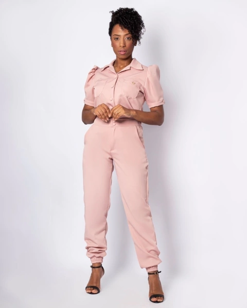 Conjunto Scrub - Girl Boss- Kaly ( Rosê Gold)