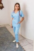Pijama Cirúrgico Básico - Azul Bebê - comprar online