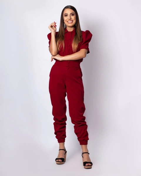 Conjunto Scrub - Girl Boss - Isa (Marsala)