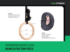Anillas - Juego de Madera por PAR - FARU FITNESS
