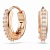 Aros Swarovski Matrix 5690669 Blancos, Baño Tono oro rosa