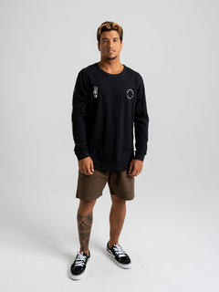 Camiseta Manga Longa South To South Preta - 518136 - comprar online