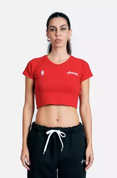 Cropped Baby Look Approve NBA BASIC Vermelho - 518991