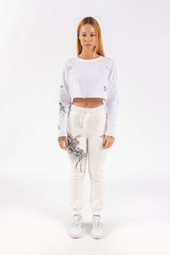 Blusa Cropped Manga Longa Booq Soul Branca - 517962 - comprar online