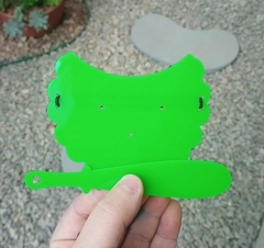 Kit Tapa Cuia 11cm + Espátula " Verde Neon "