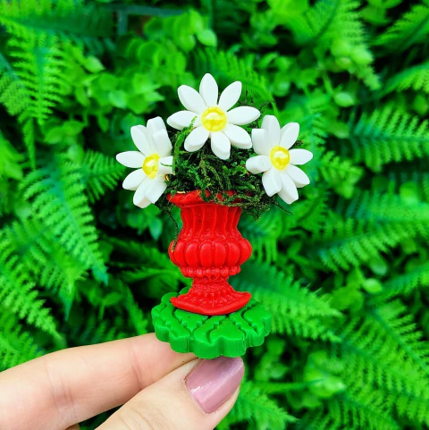 Enfeite de Chimarrão " vaso de flor vermelho " - comprar online