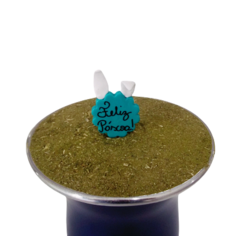 Enfeite de Chimarrão Plaquinha Verde Tifany " Feliz Páscoa "