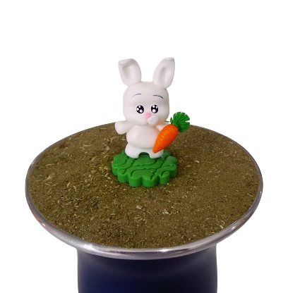 Enfeite de Chimarrão Coelho da Páscoa Branco com Cenoura