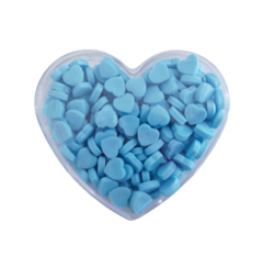 Confetes de Coração em Biscuit Azul Bebê