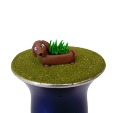 Enfeite de Chimarrão Vasinho Cachorro Linguicinha
