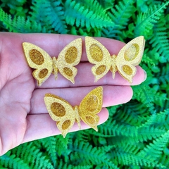Kit 3 Enfeites Acrílico Borboleta " Dourado " - comprar online