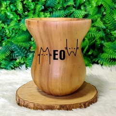 Cuia de Madeira Imbuia Bago Gravação " Meow " Selada n40 - comprar online