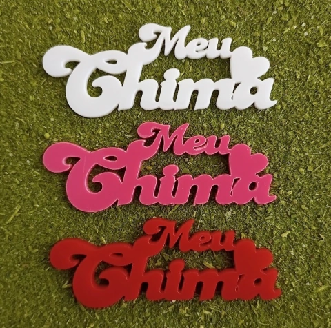 Kit 3 Peças Palavras de Acrílico para Chimarrão " Meu Chima " n32