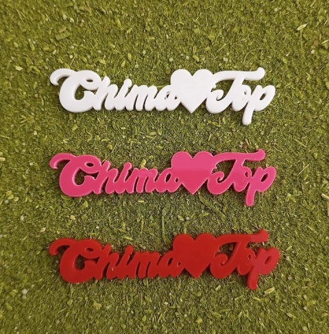 Kit 3 Peças Palavras de Acrílico para Chimarrão " Chima Top " n40