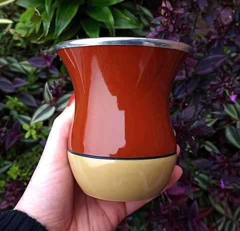 Cuia Bicolor Porongo " Marrom "