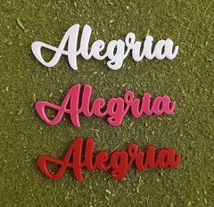 Kit 3 Peças Palavras de Acrílico para Chimarrão " Alegria " n24